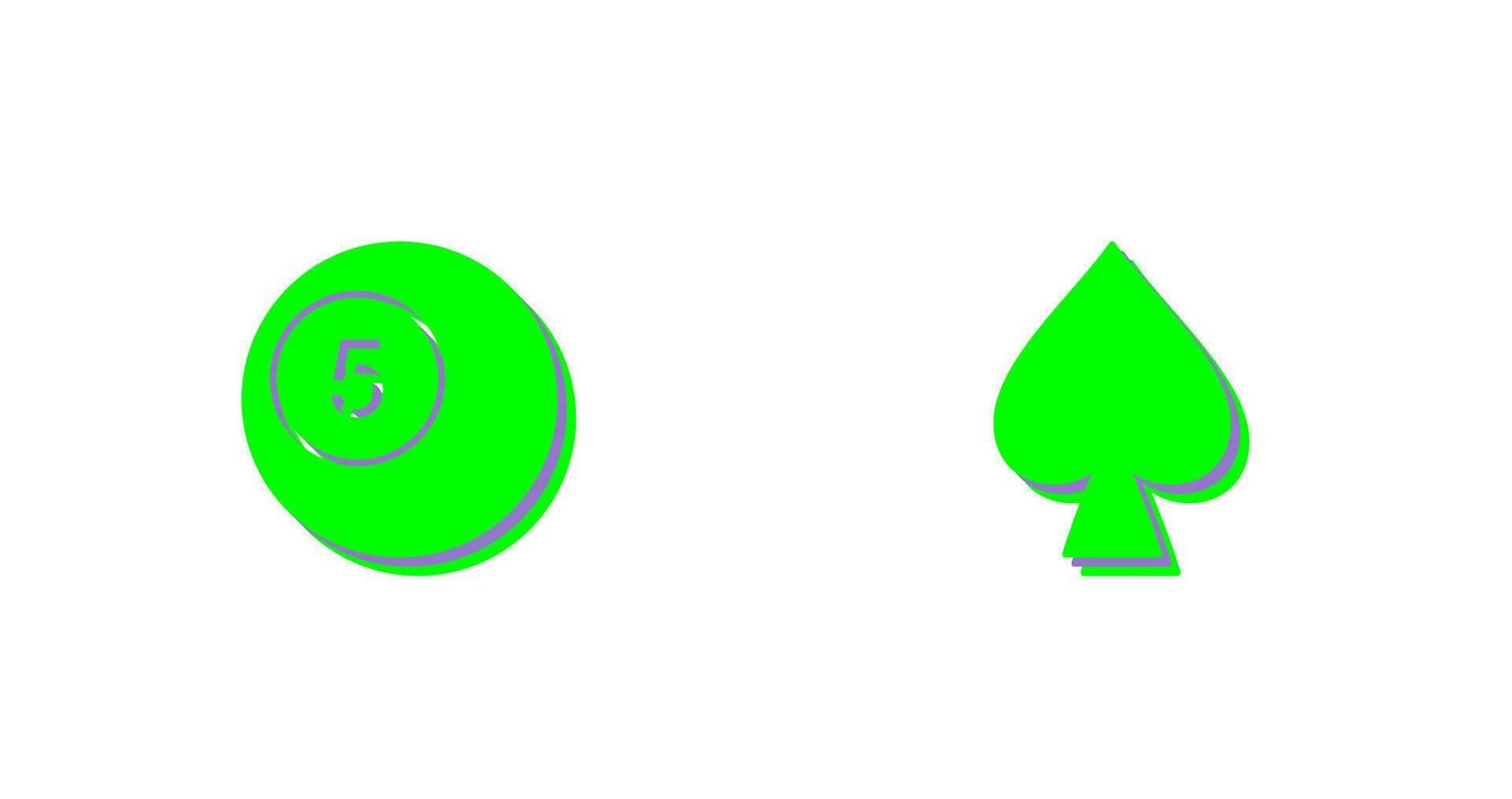 pool balls and spade  Icon vector