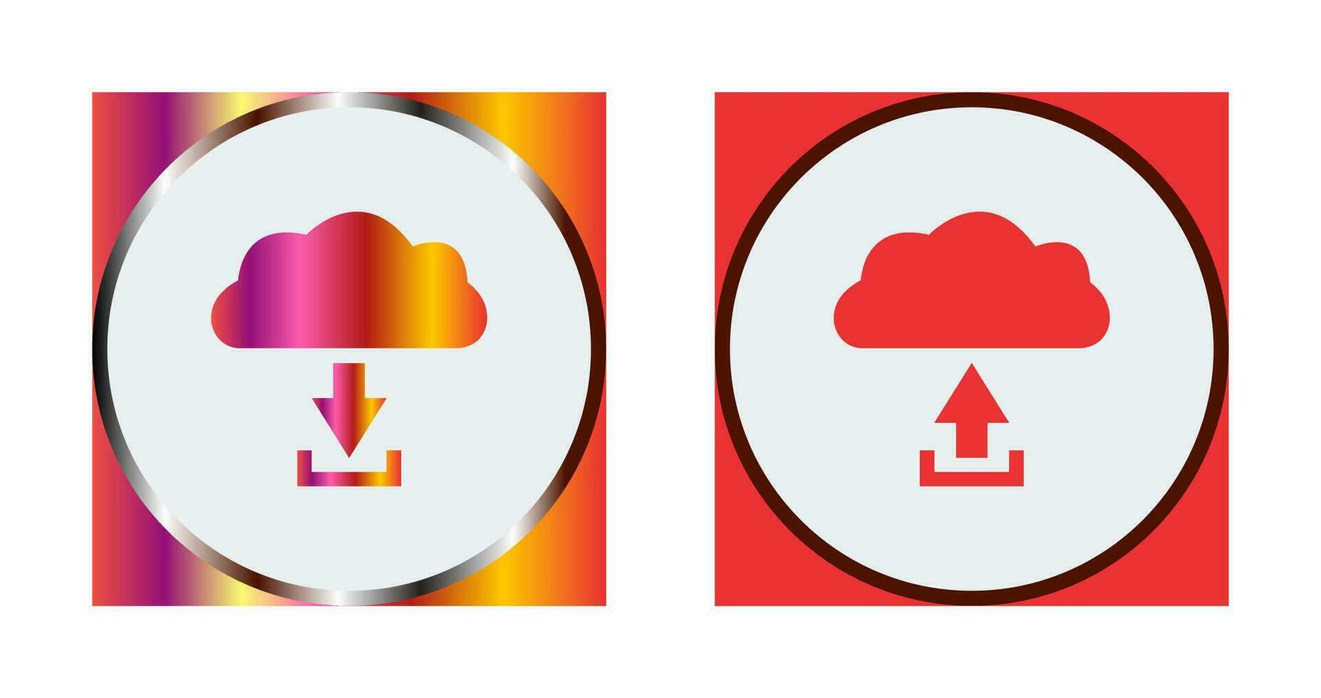 download from cloud upload to cloud  Icon vector