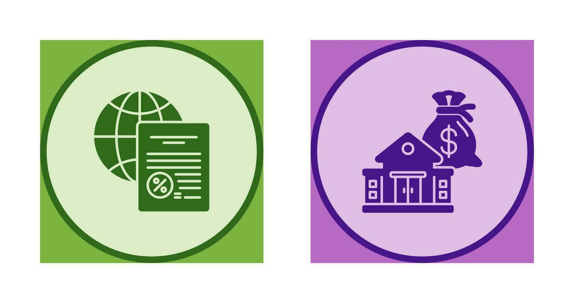 Global and Mortgage Icon vector