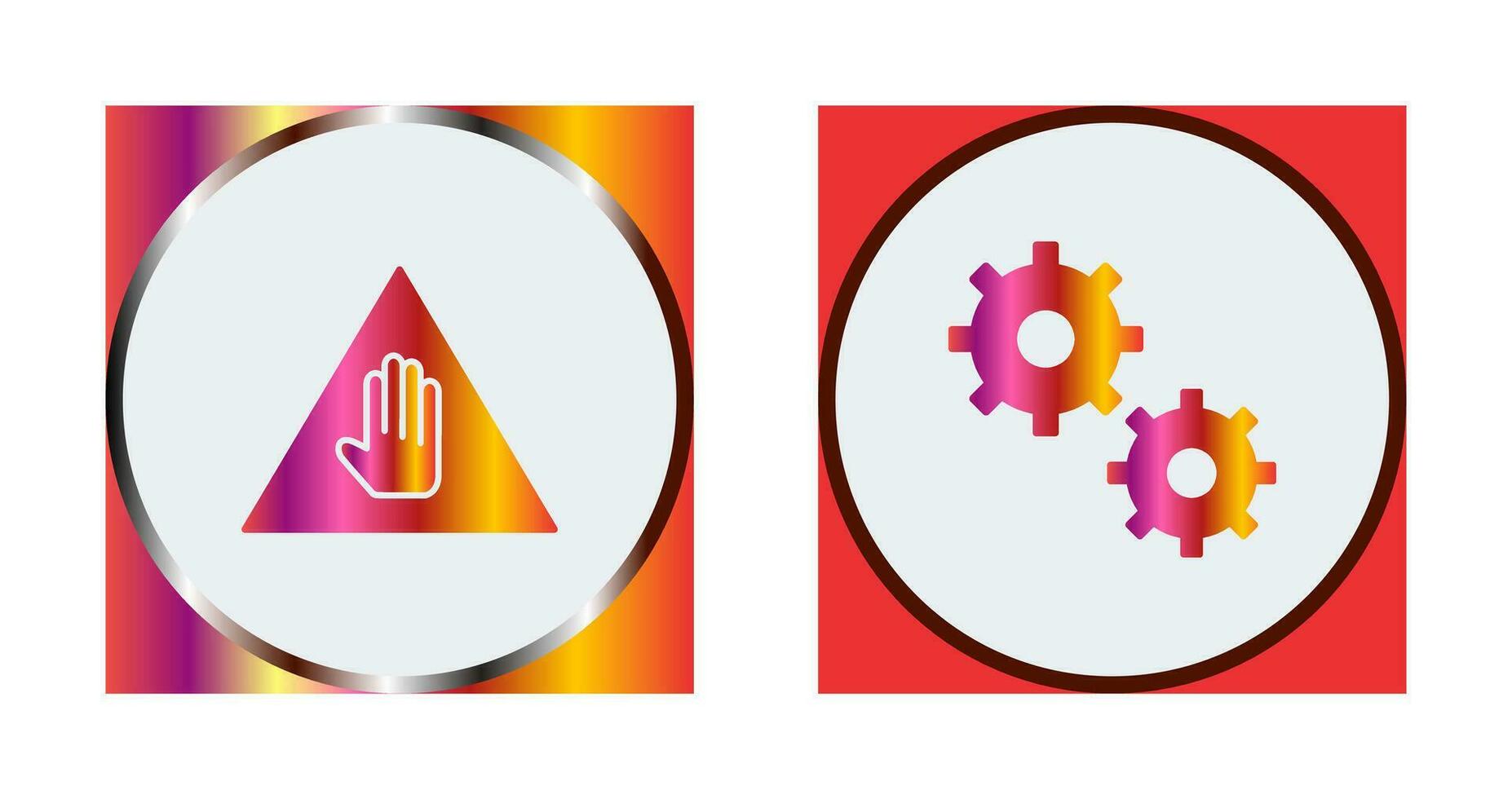 configurations and warning Icon vector