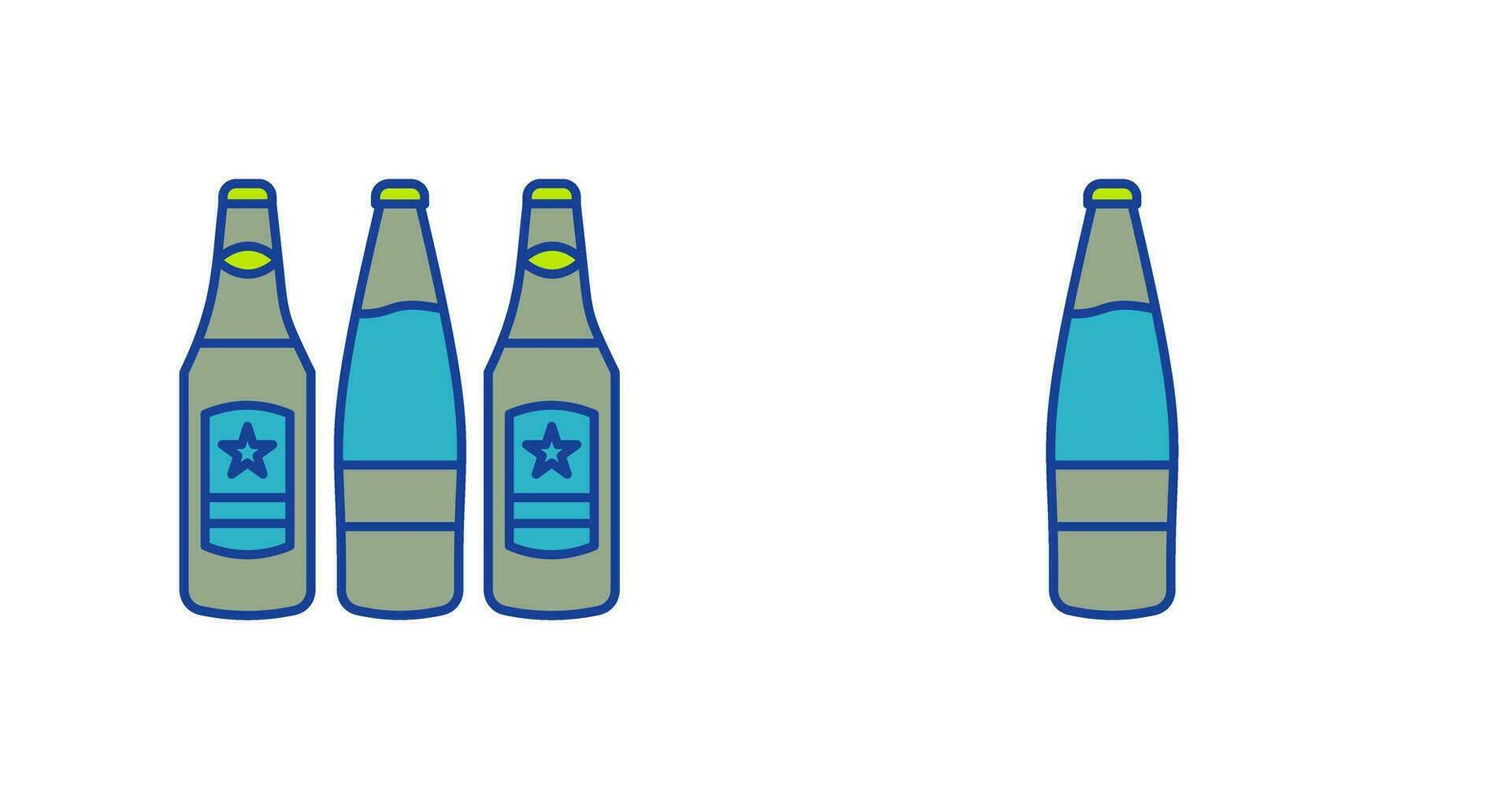 Beer Bottles and alcohol Icon vector