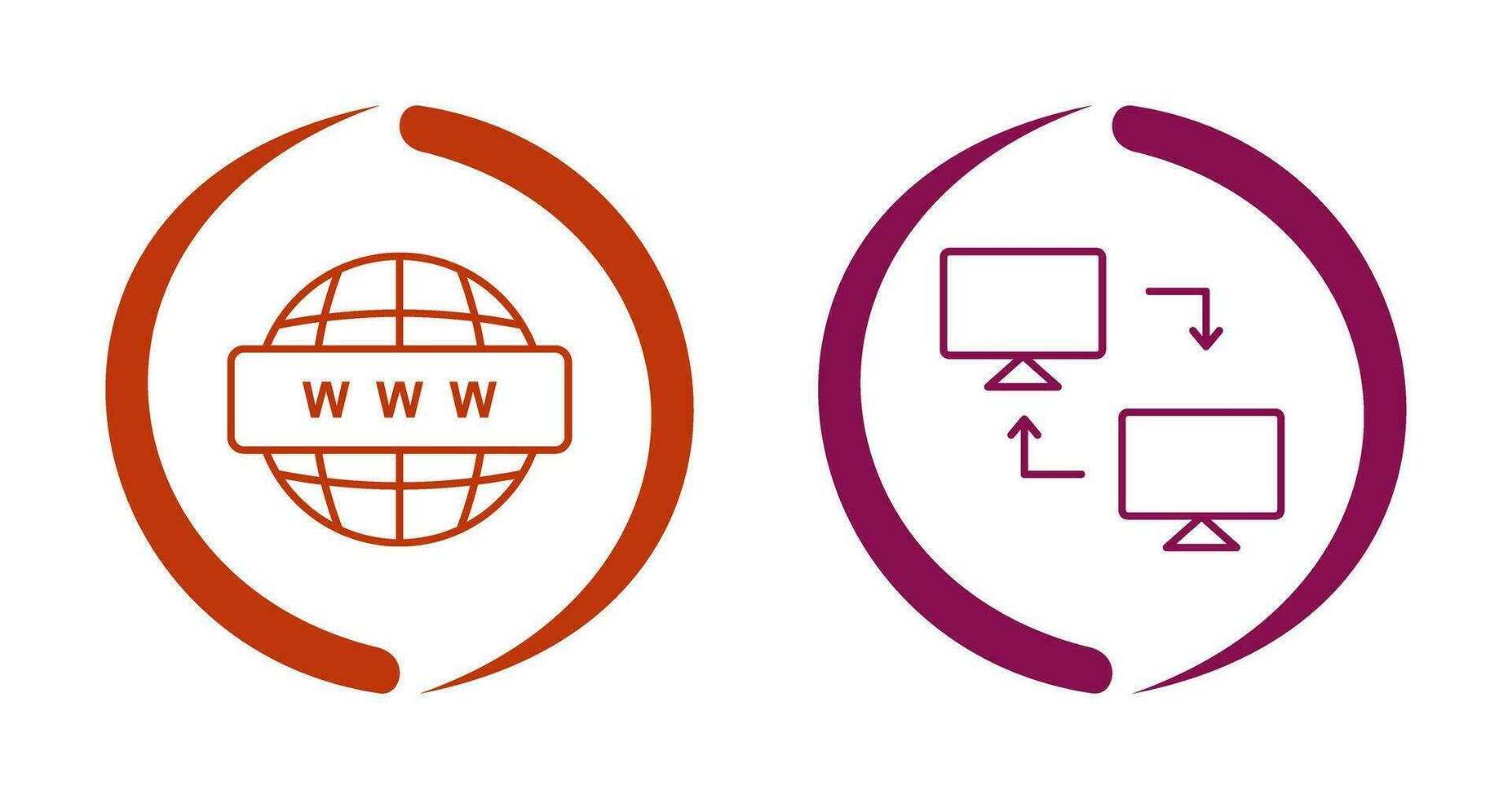 Sharing Systems and World Wide Icon vector