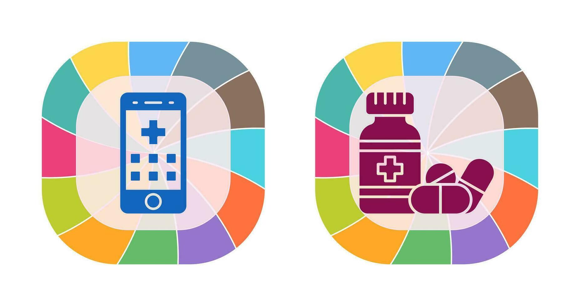 Emergency Call and Medicine Icon vector