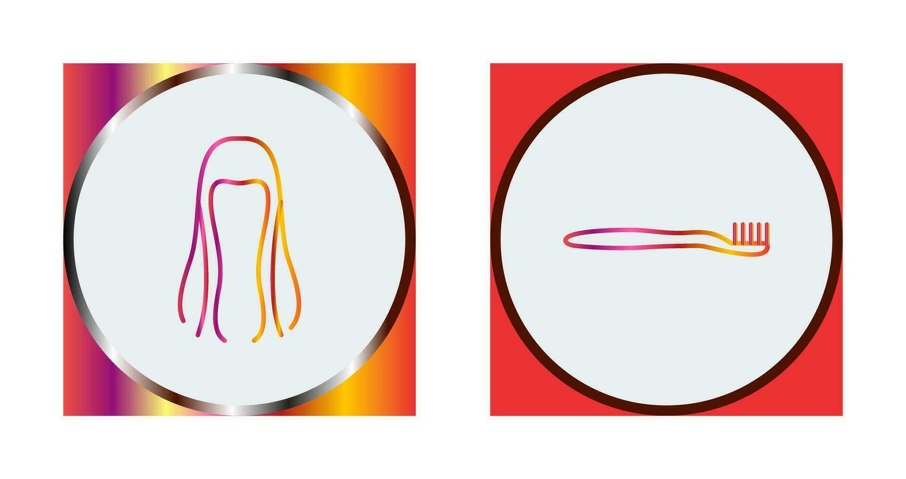 Toothbrush and Hair Icon vector