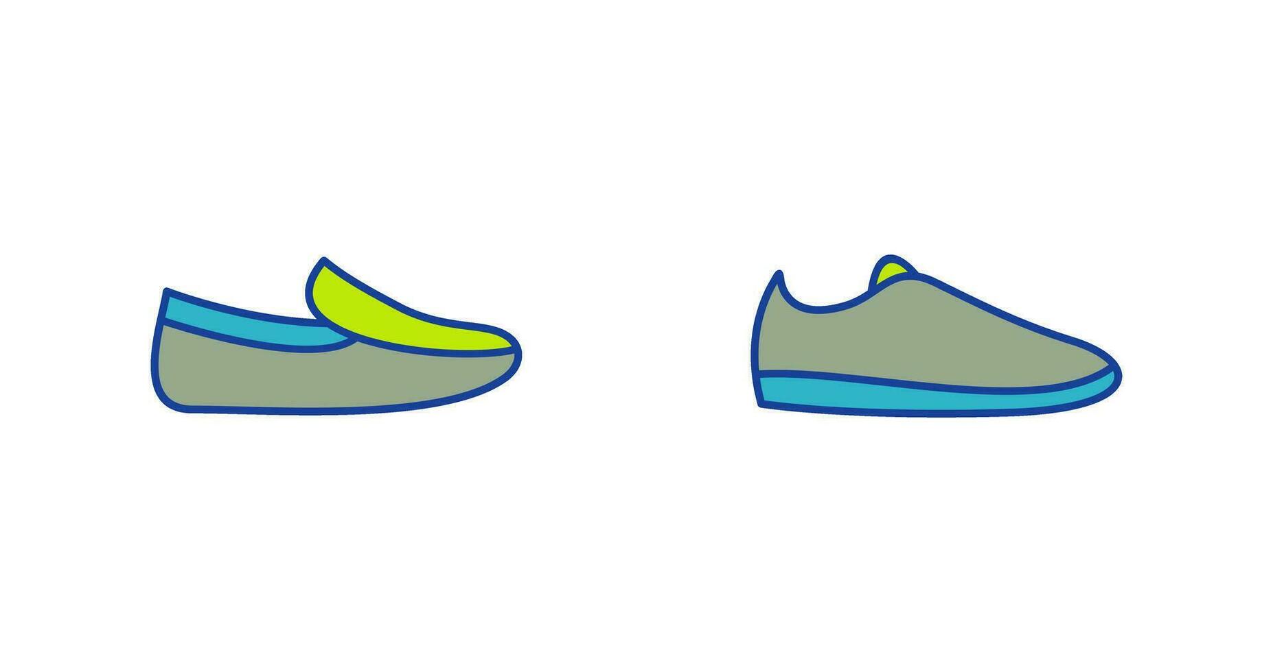 Mens Loafers and Casual Shoes Icon vector