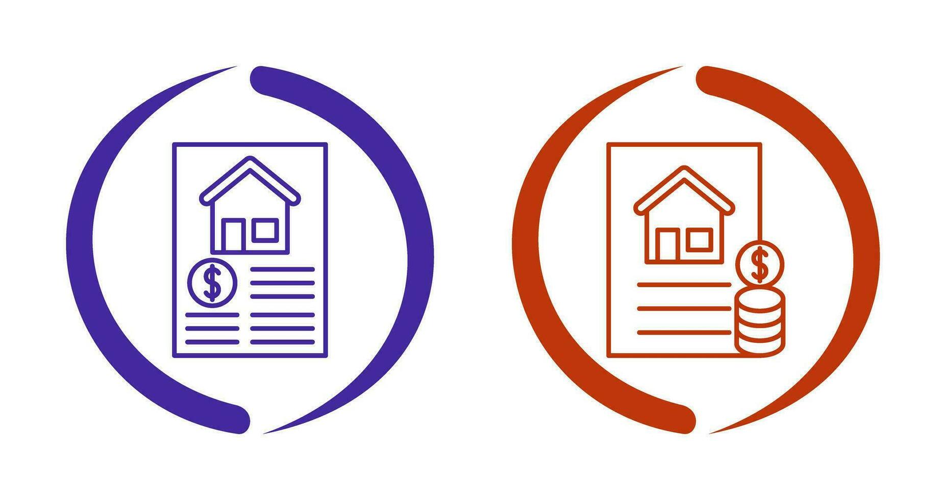 Document and Financial Icon vector