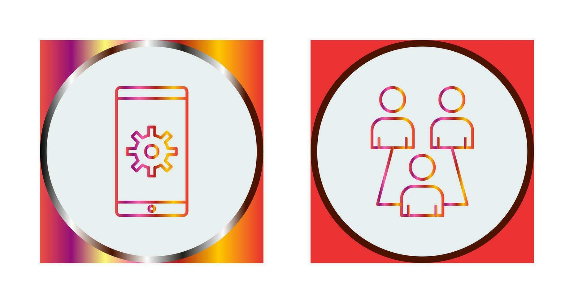 Network Settings and Connected Users Icon vector