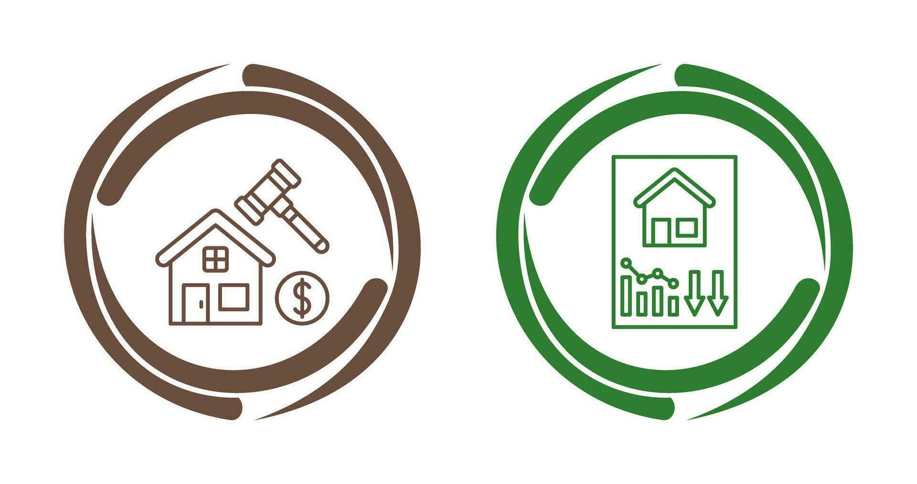Auction and Real Estate Icon vector