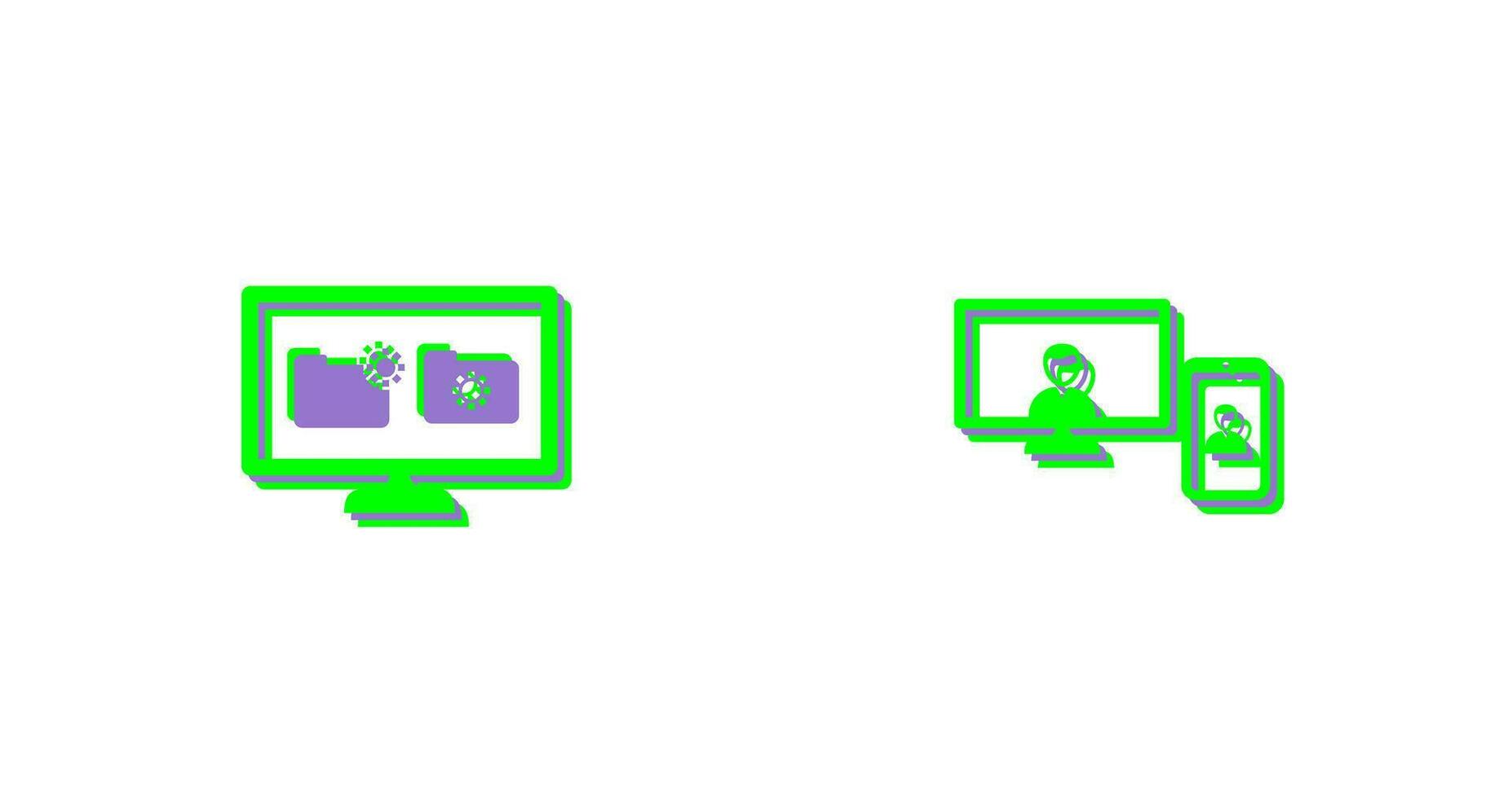 video call and corrupted data Icon vector