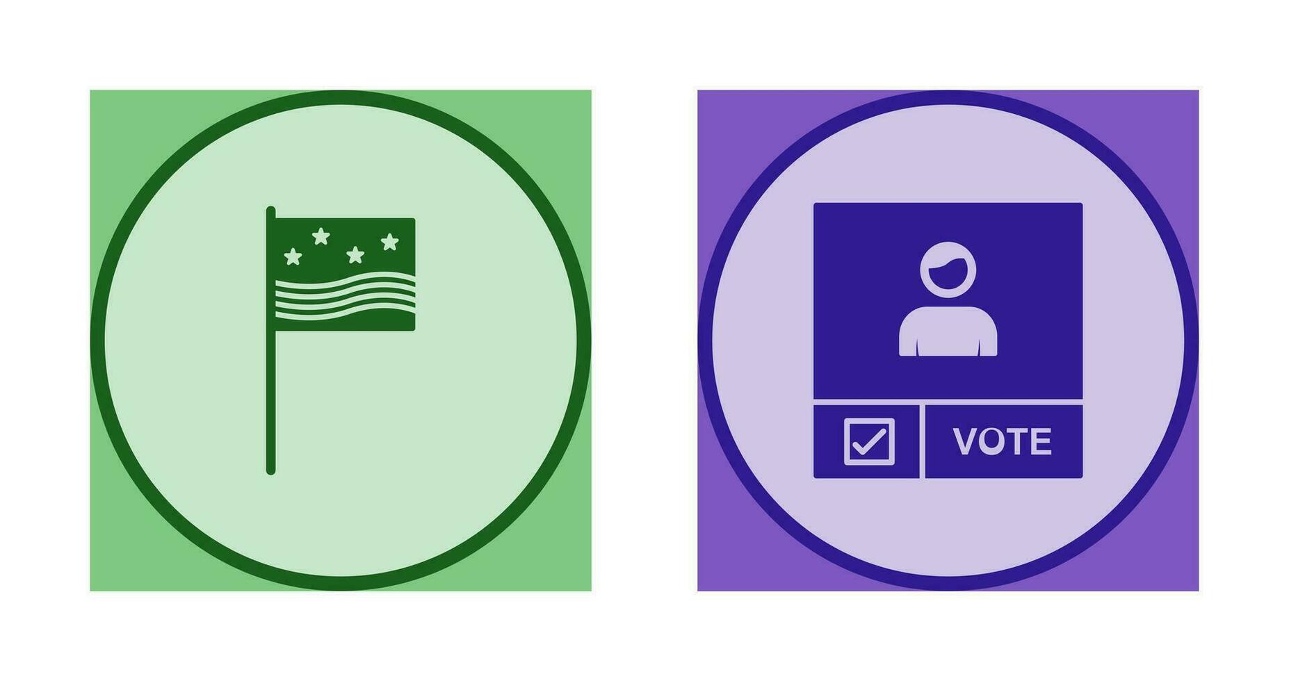Flags and Candidate Banner Icon vector