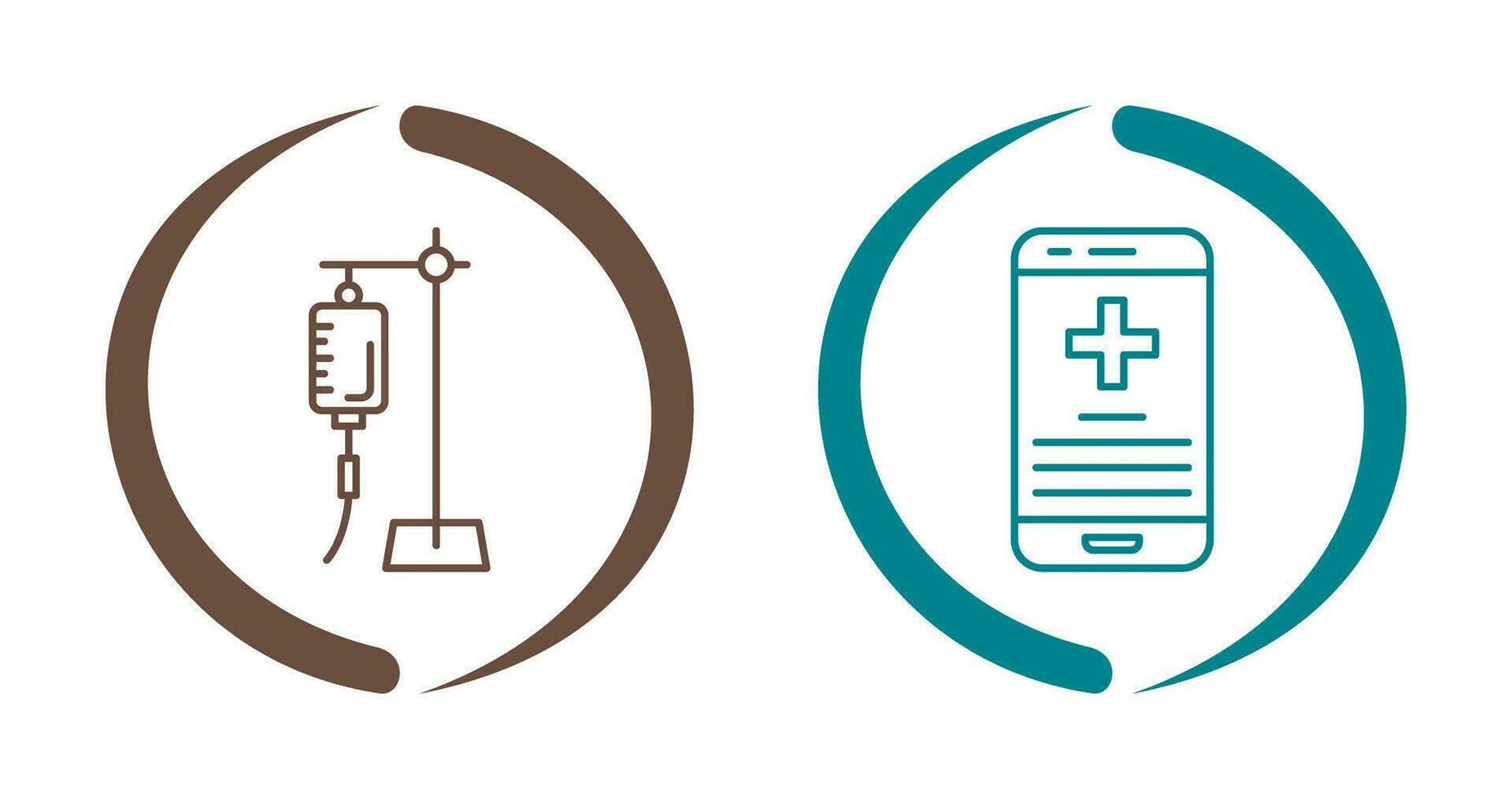 Saline and Smartphone Icon vector