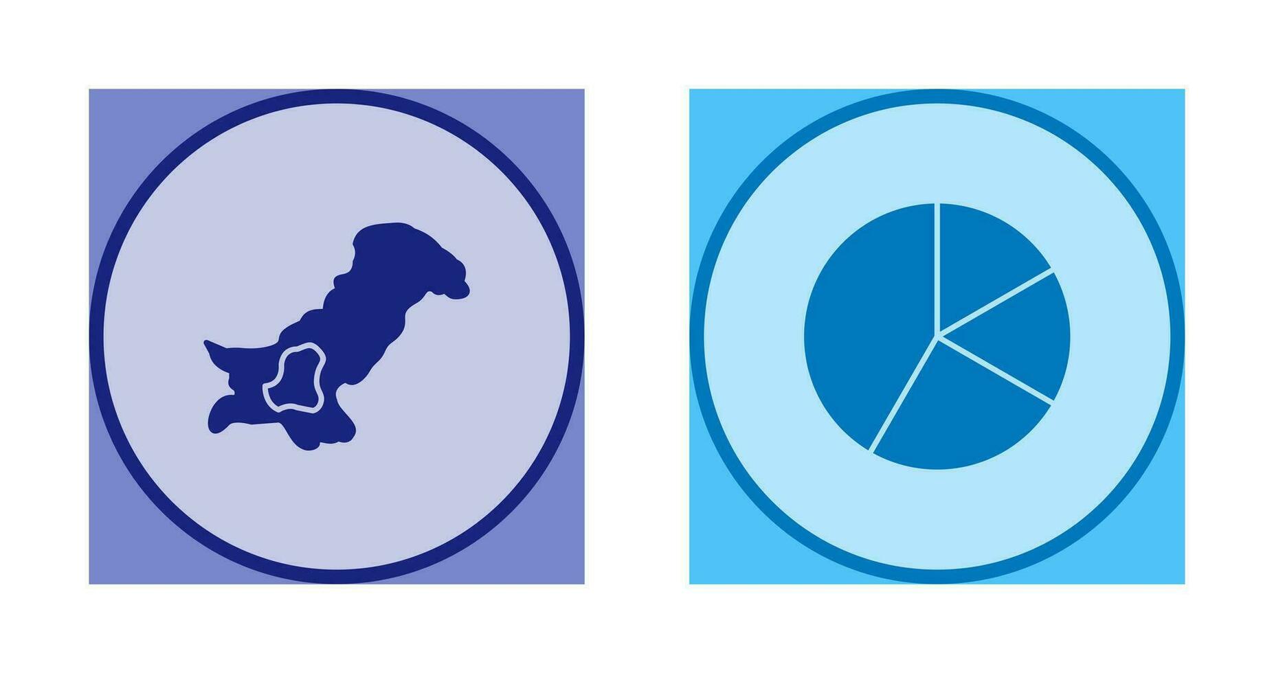 Map and Pie Icon vector