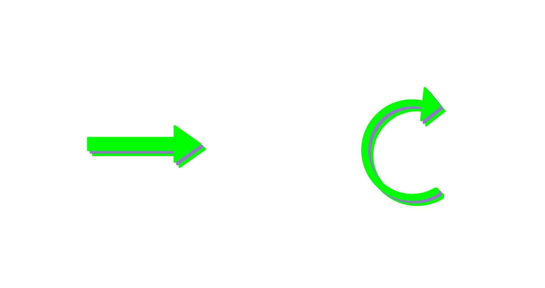 Derecha flecha y recargar icono vector
