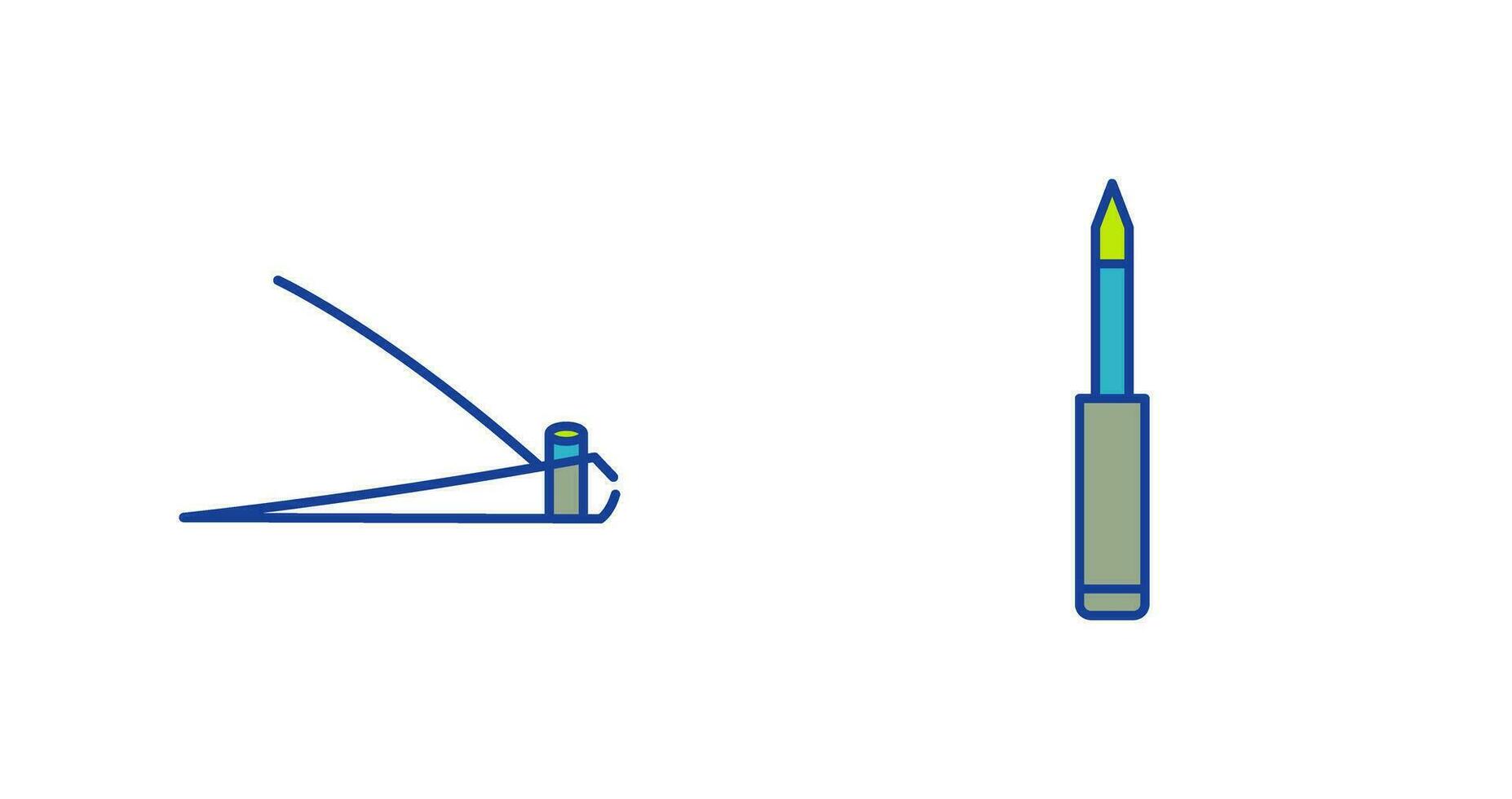 Nailcutter and  Eyeliner Icon vector