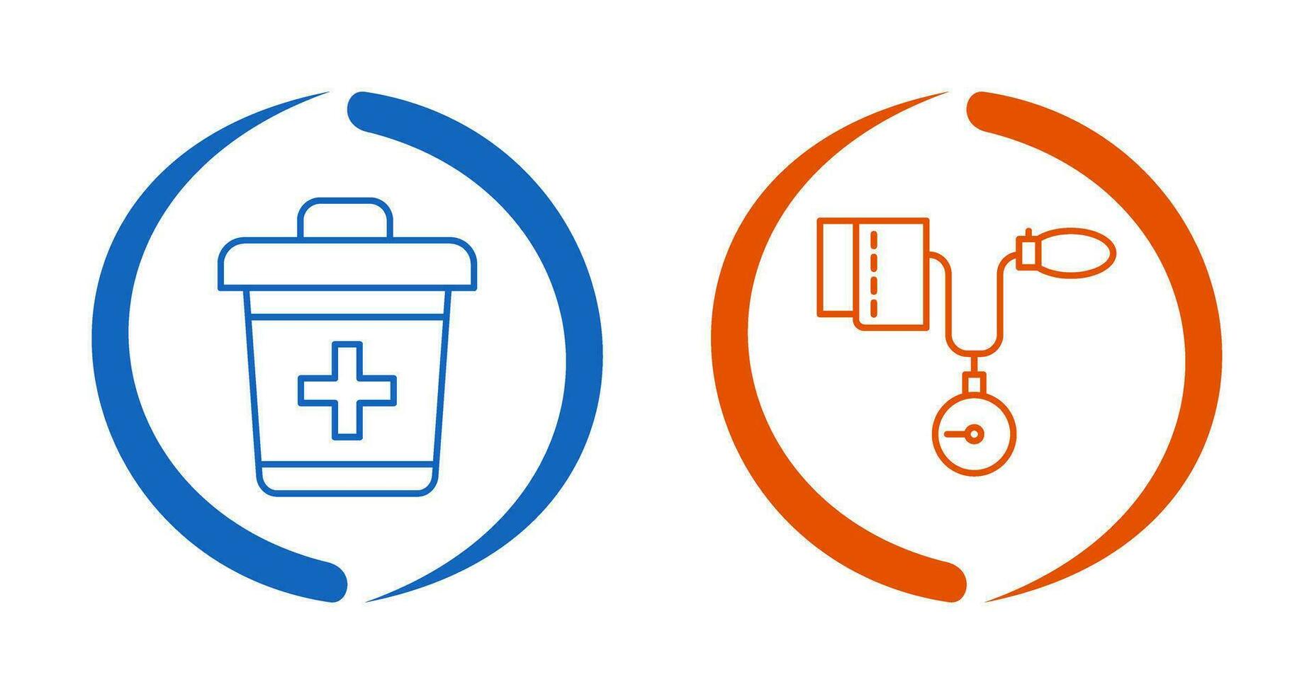 Dustbin and Blood Icon vector