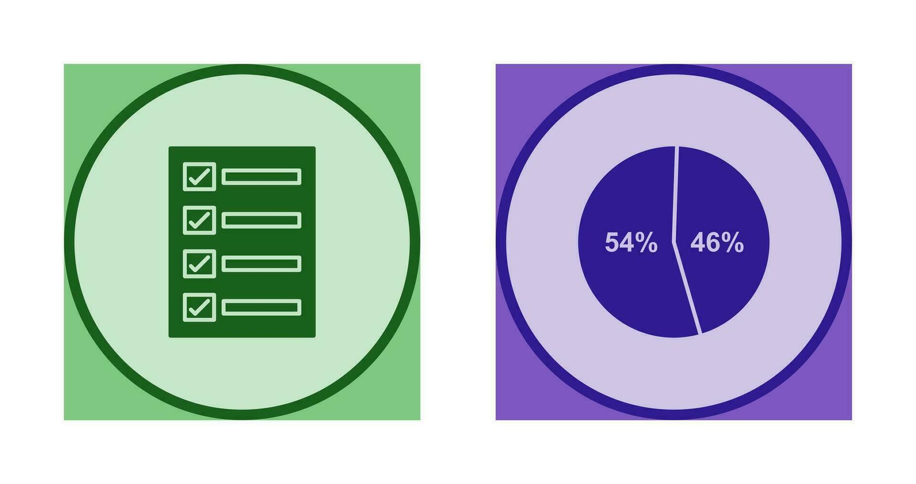 Filling Ballot Paper and diagram Icon vector