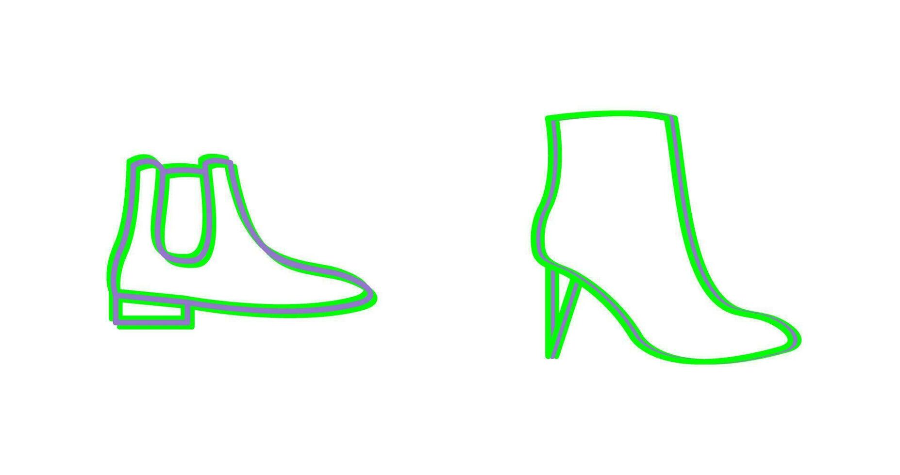 Men Boots and high heels Icon vector