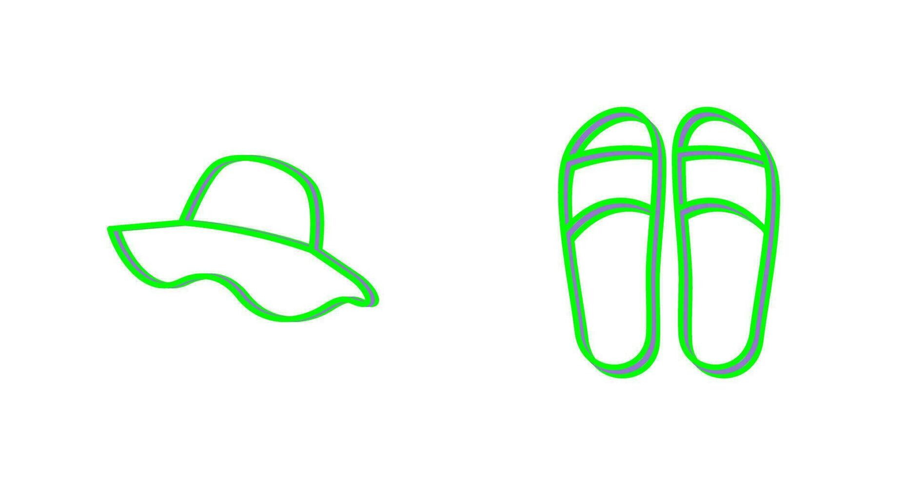 Hat and Slippers Icon vector