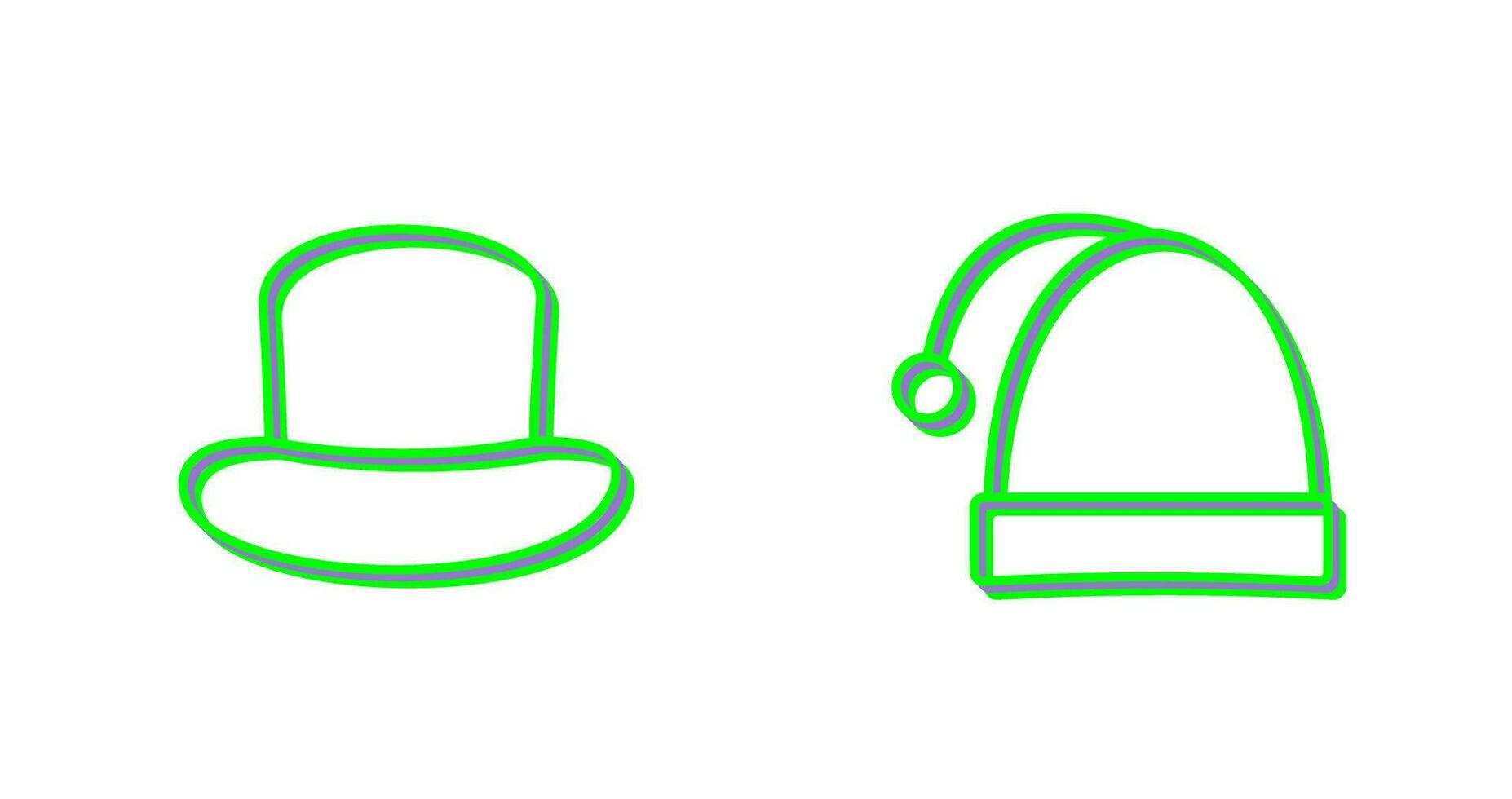 Hat and Christmas Icon vector