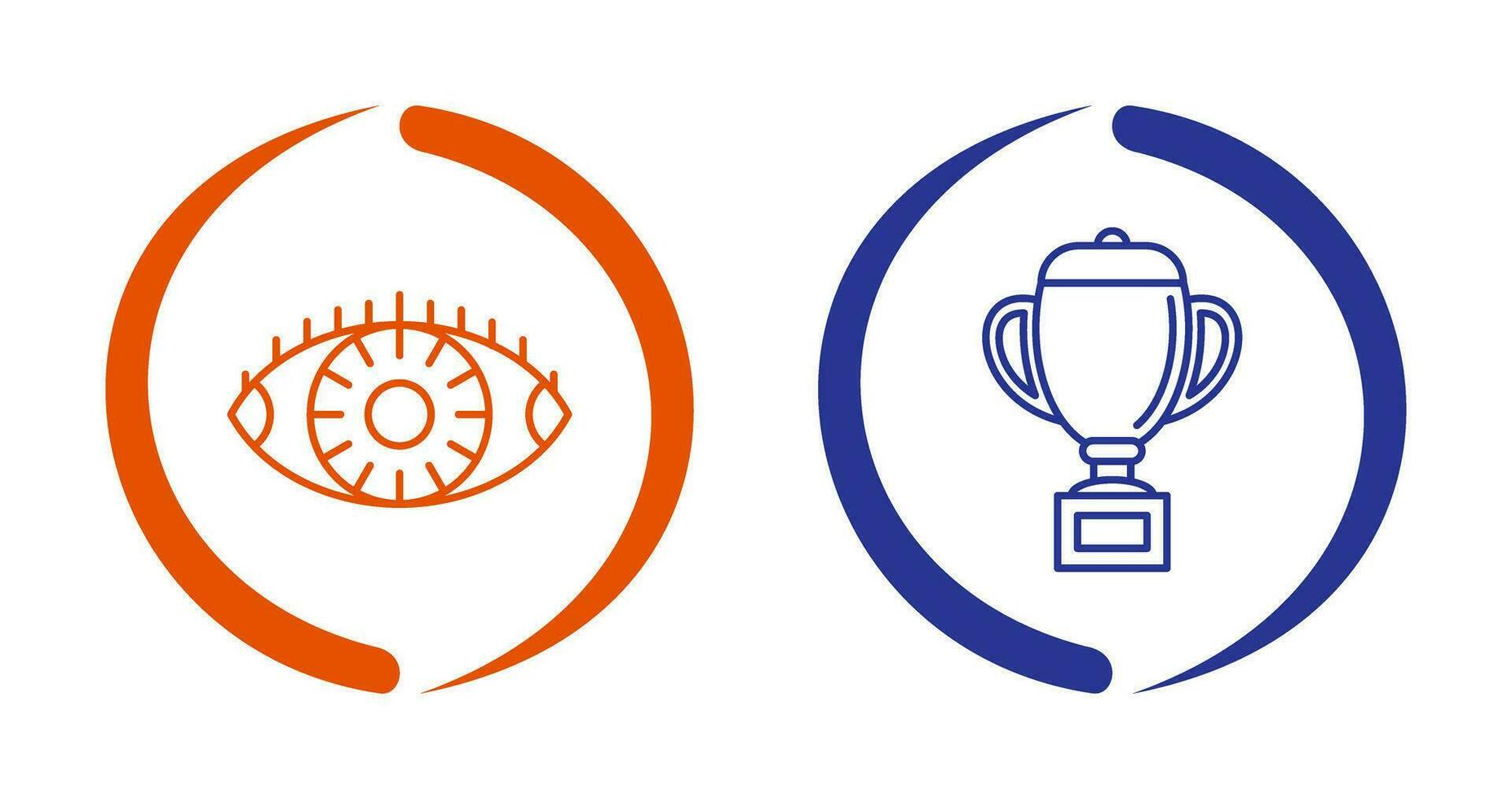 Vision and trophy Icon vector