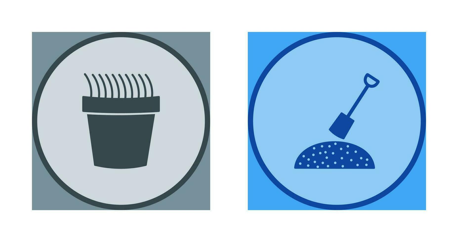 Gress Pot and Gardening Icon vector