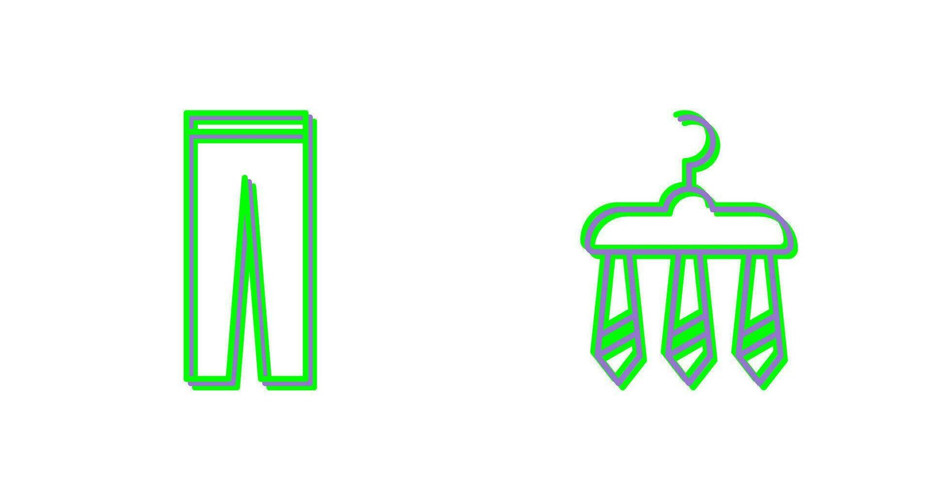 Trousers and Three Ties Icon vector