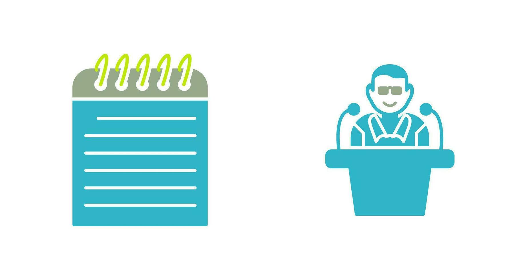 Note and Lecture Icon vector