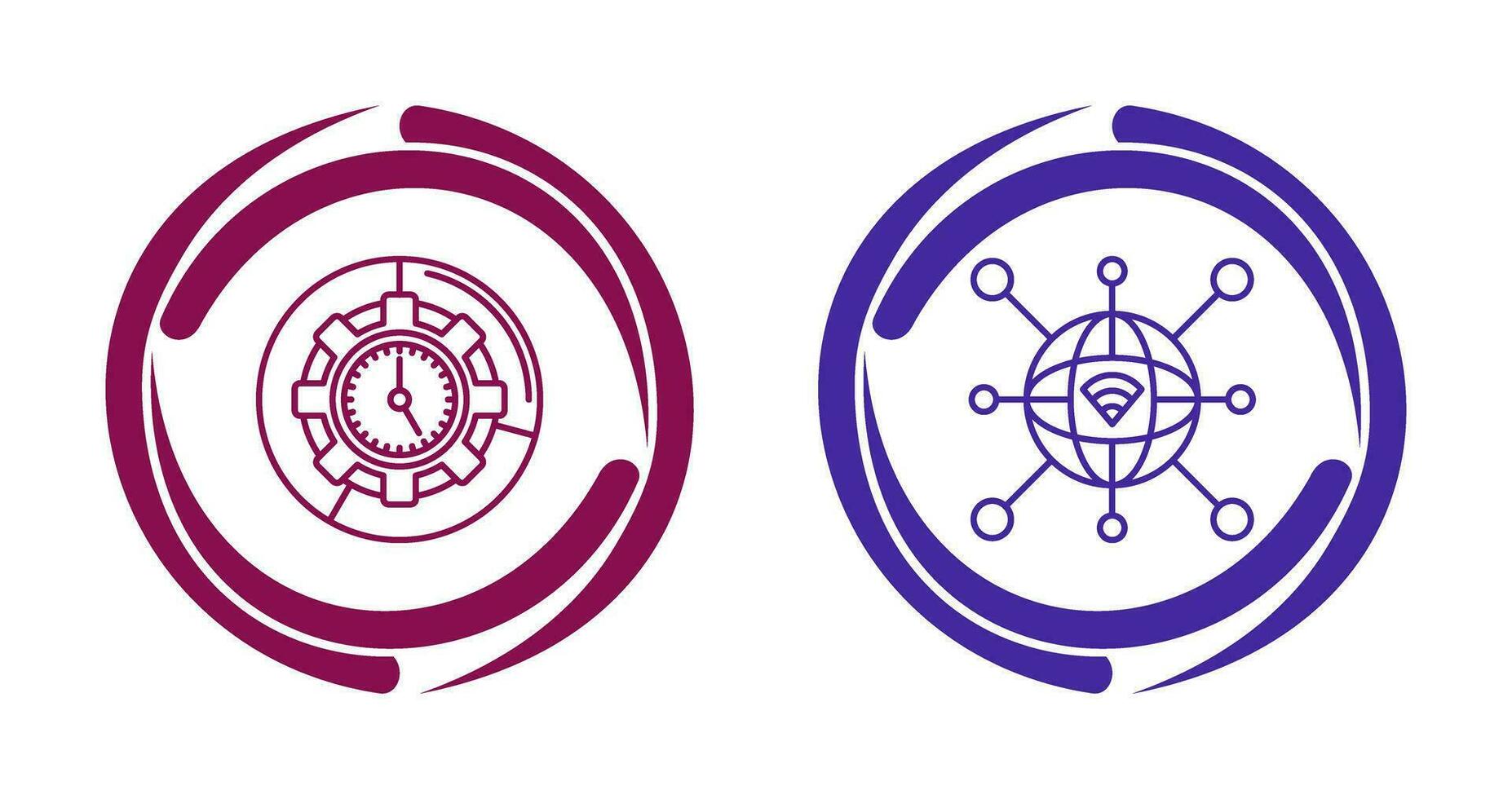 Time Management and Internet Icon vector