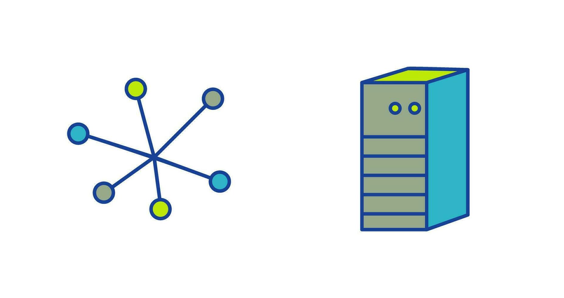 Internet and Server Network Icon vector
