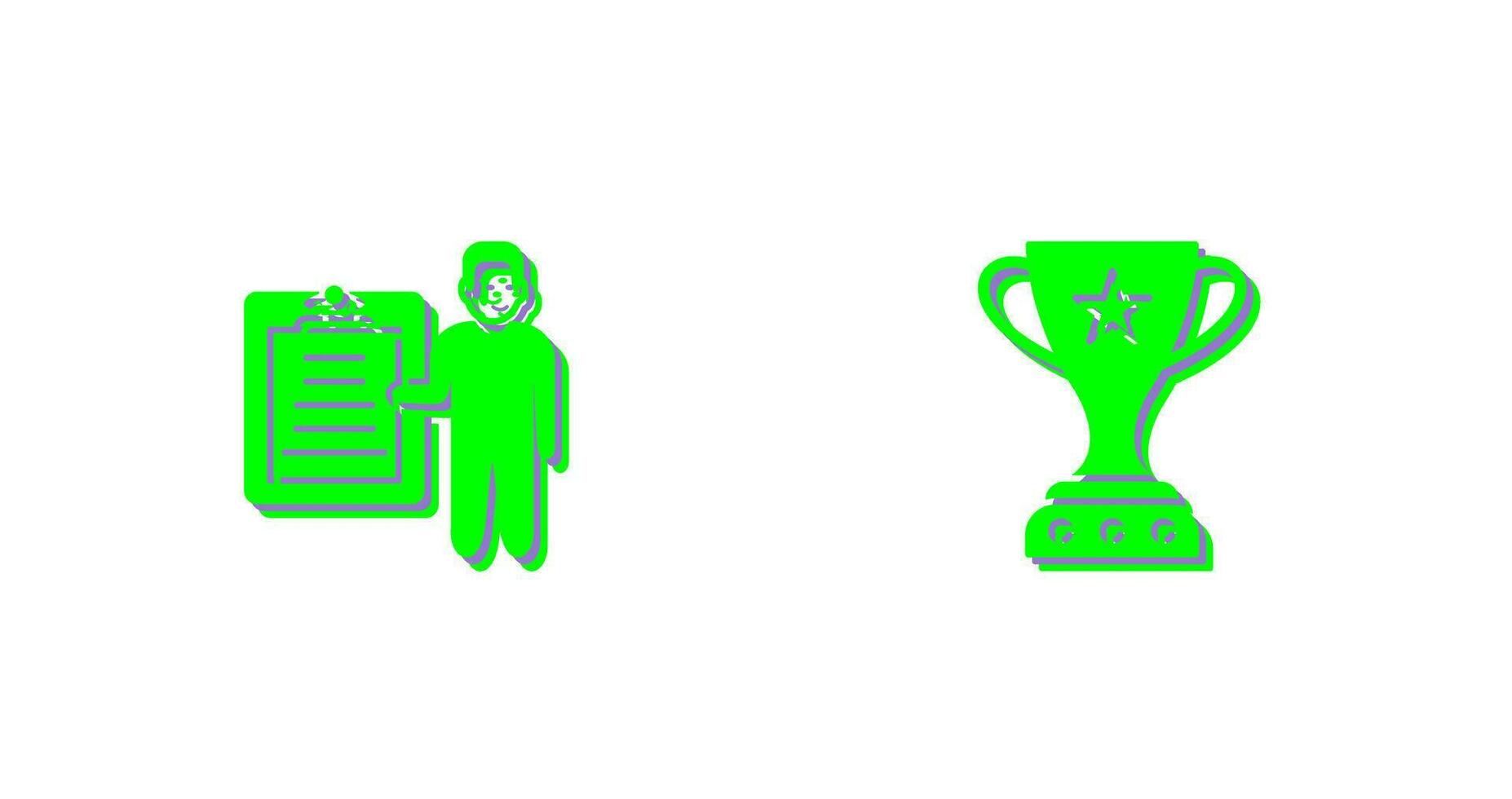 Winner and Male Presenter Icon vector