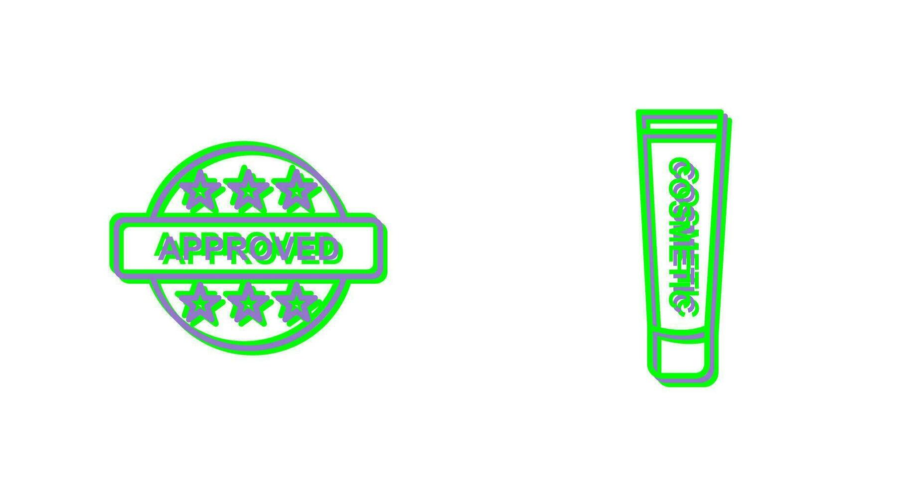 Approved and Creem Icon vector