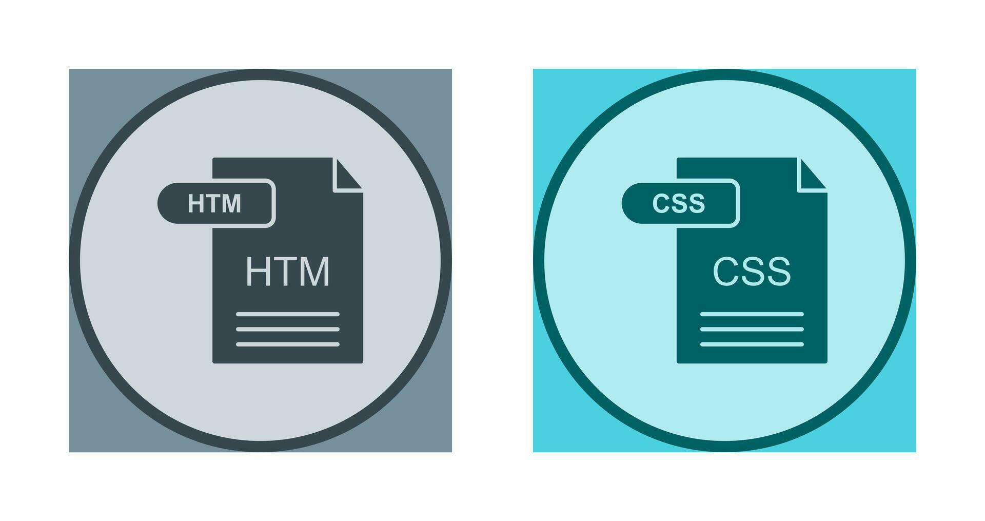 HTM and CSS Icon 32881881 Vector Art at Vecteezy