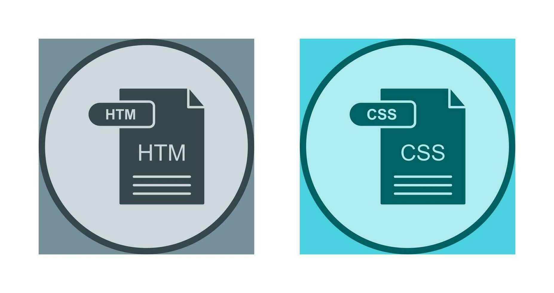 HTM and CSS Icon 32881881 Vector Art at Vecteezy