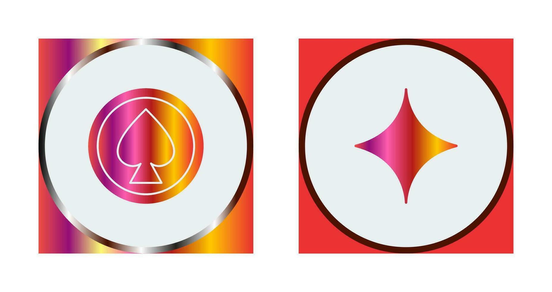 Spade and Diamond Icon vector