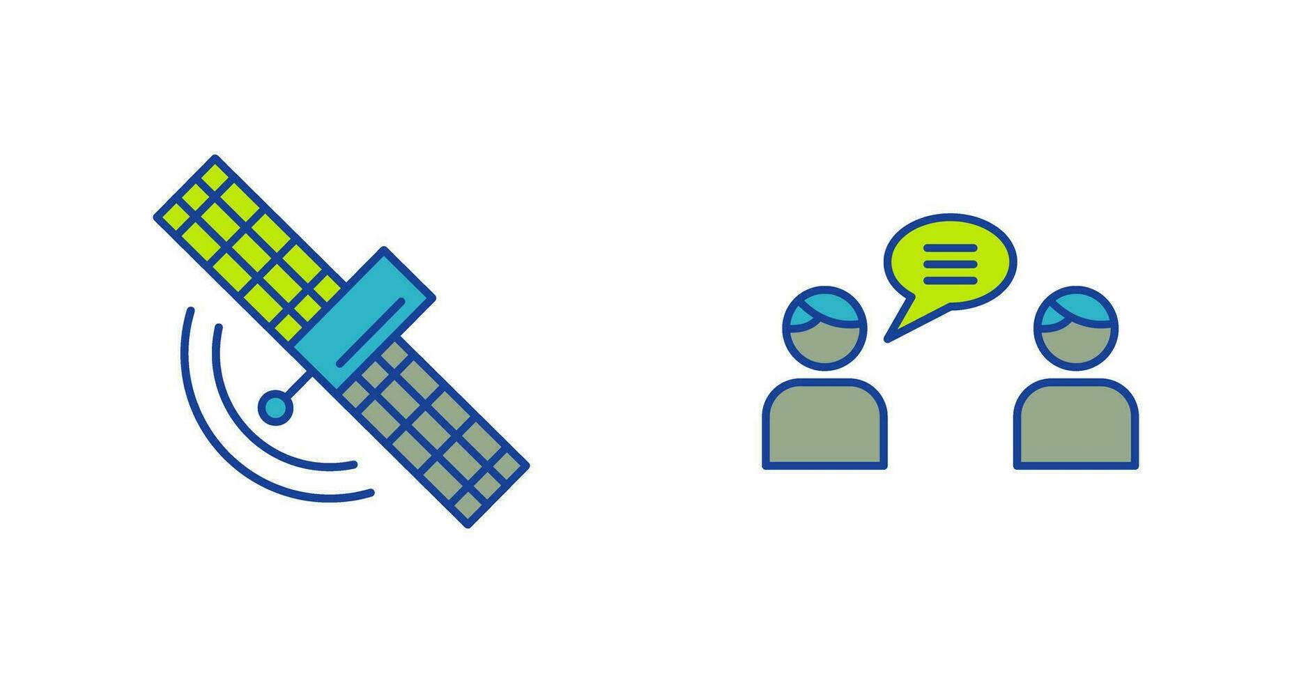 Satellite and Chatting Icon vector