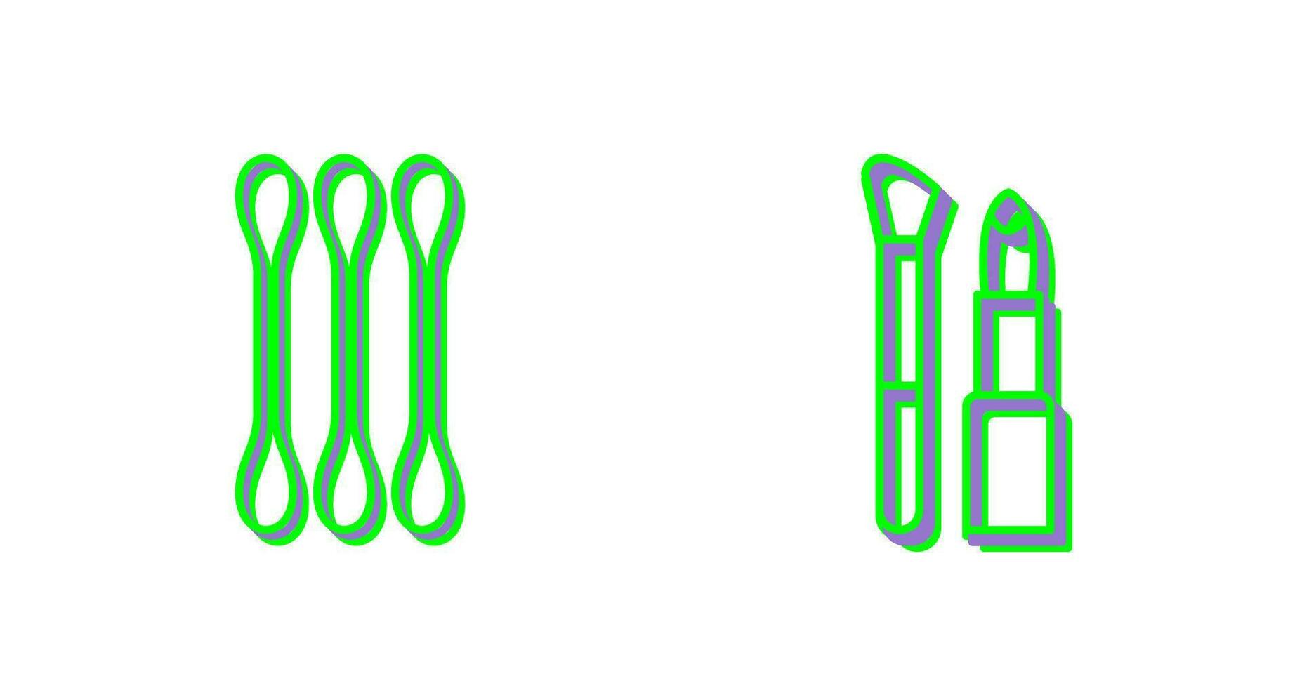 Cotton Bud and Fashion Icon vector