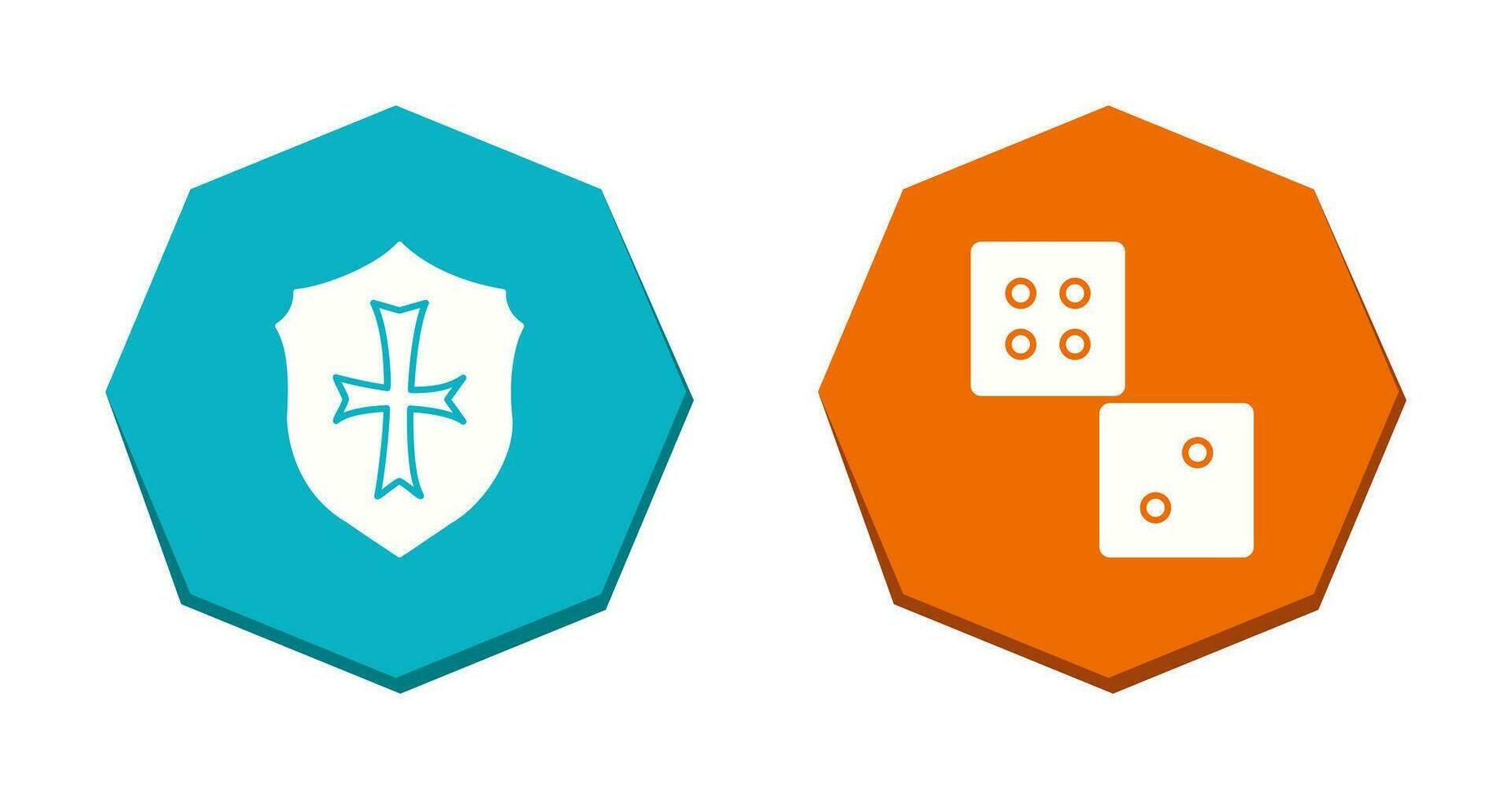 Dice and Shield Icon vector