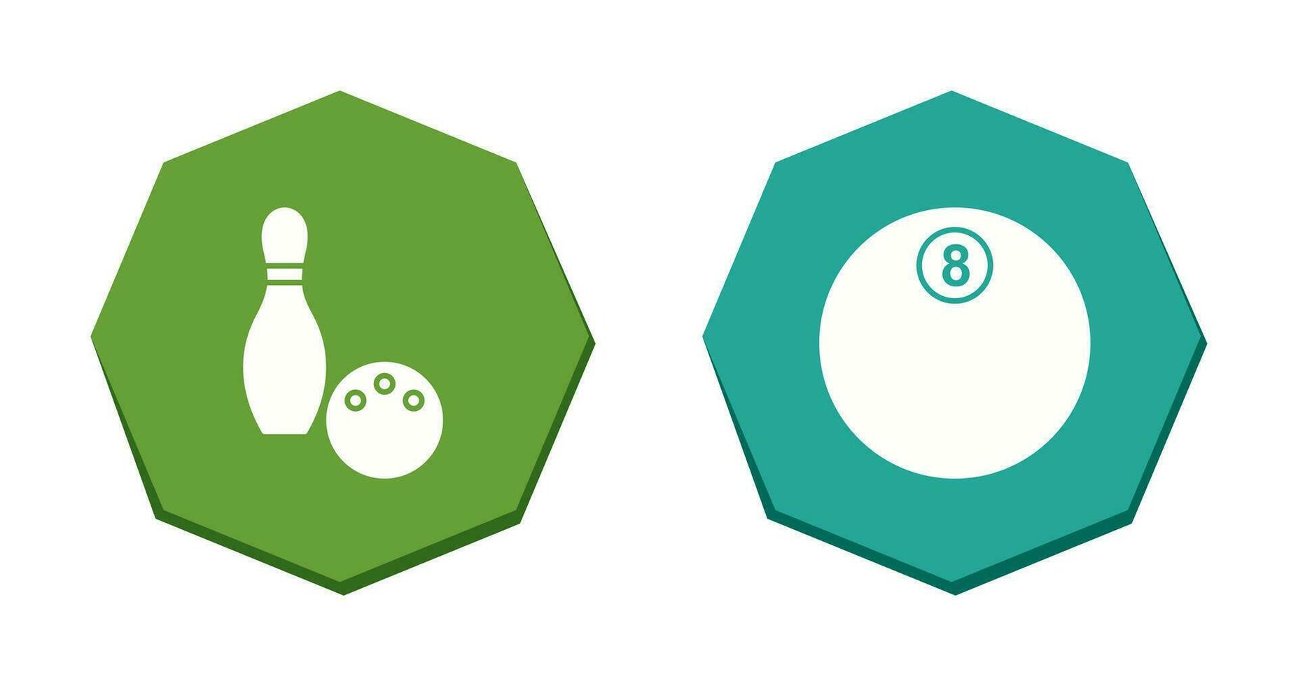 Bowling and Eight Ball Icon vector