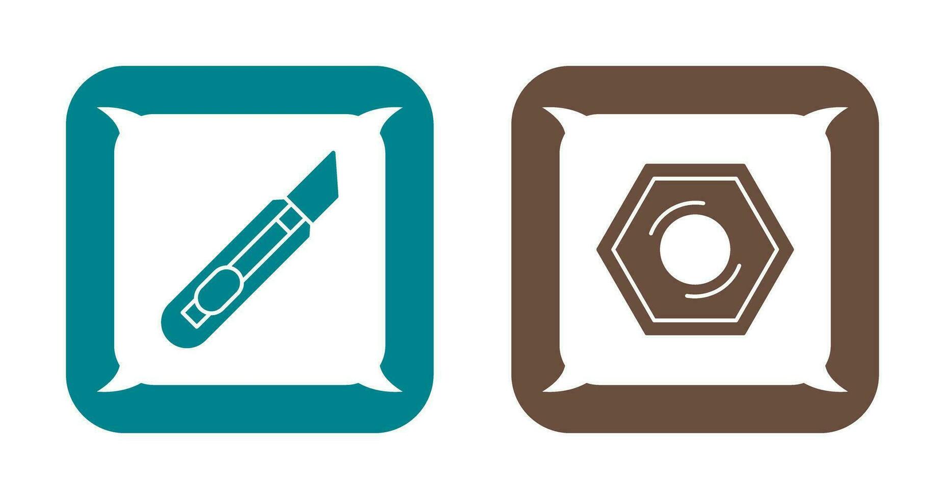 Stationary Kinfe and Nut Icon vector
