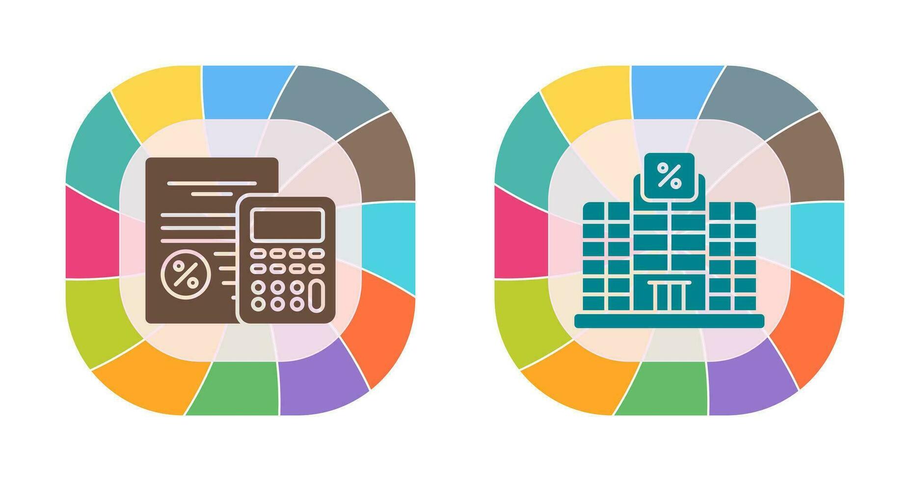 Tax and Building Icon vector