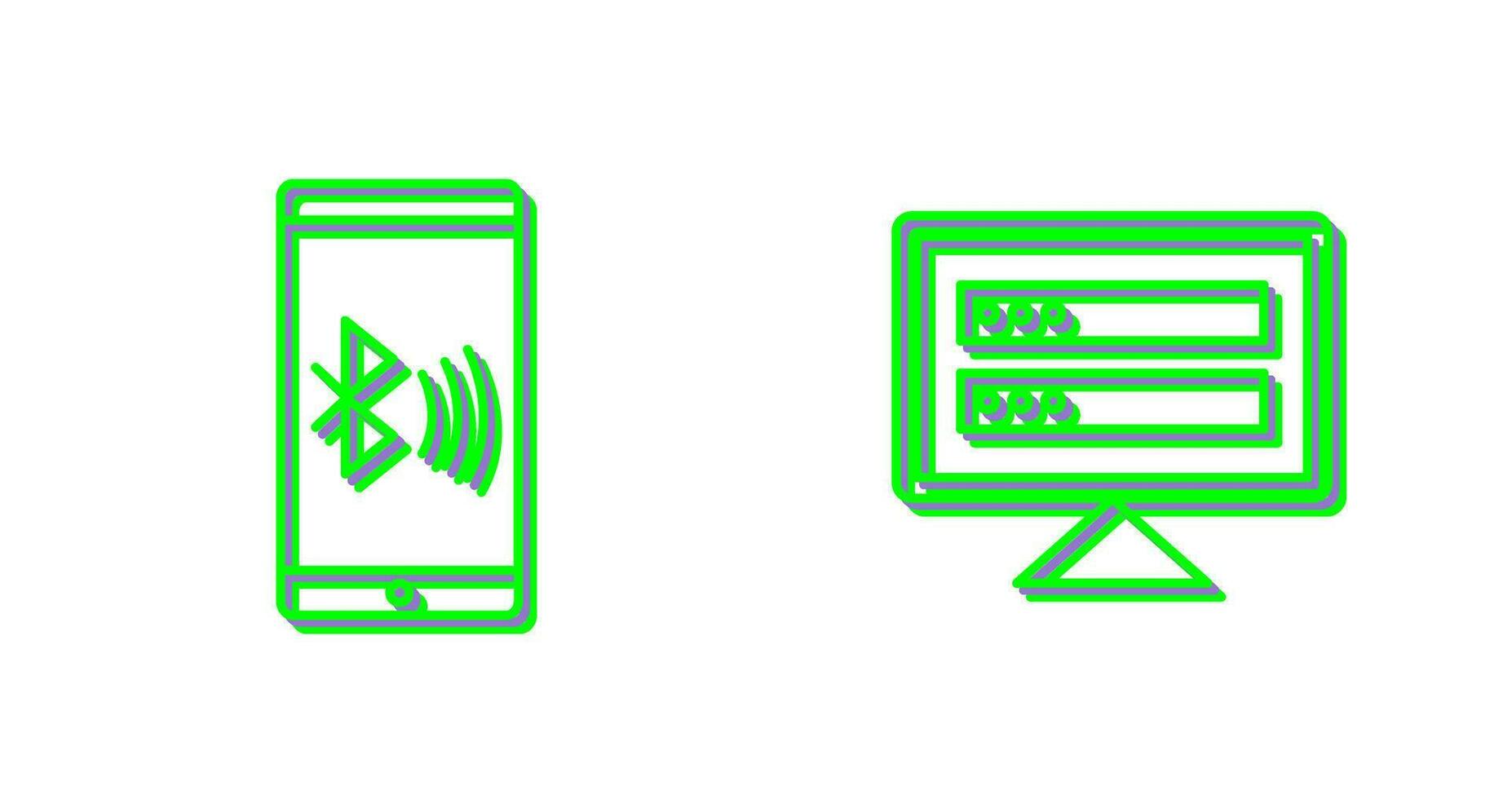 Connected Device and Corrupted data Icon vector