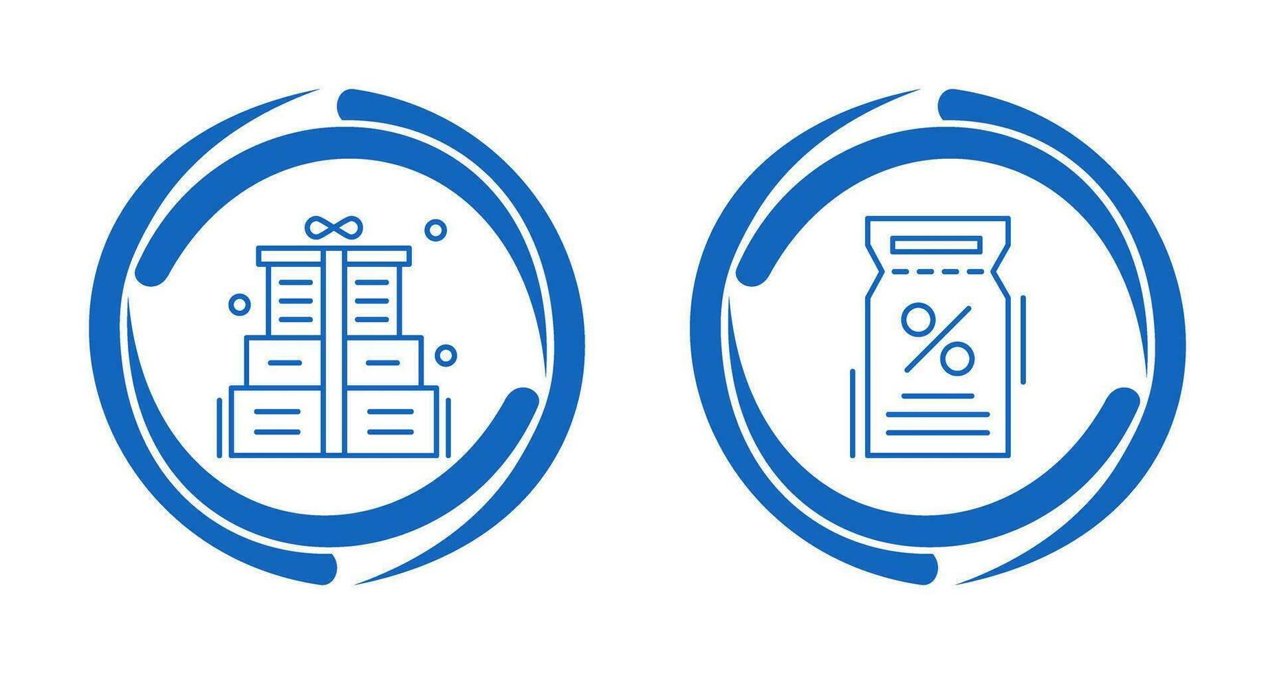 Gift Box and Discount Voucher Icon vector