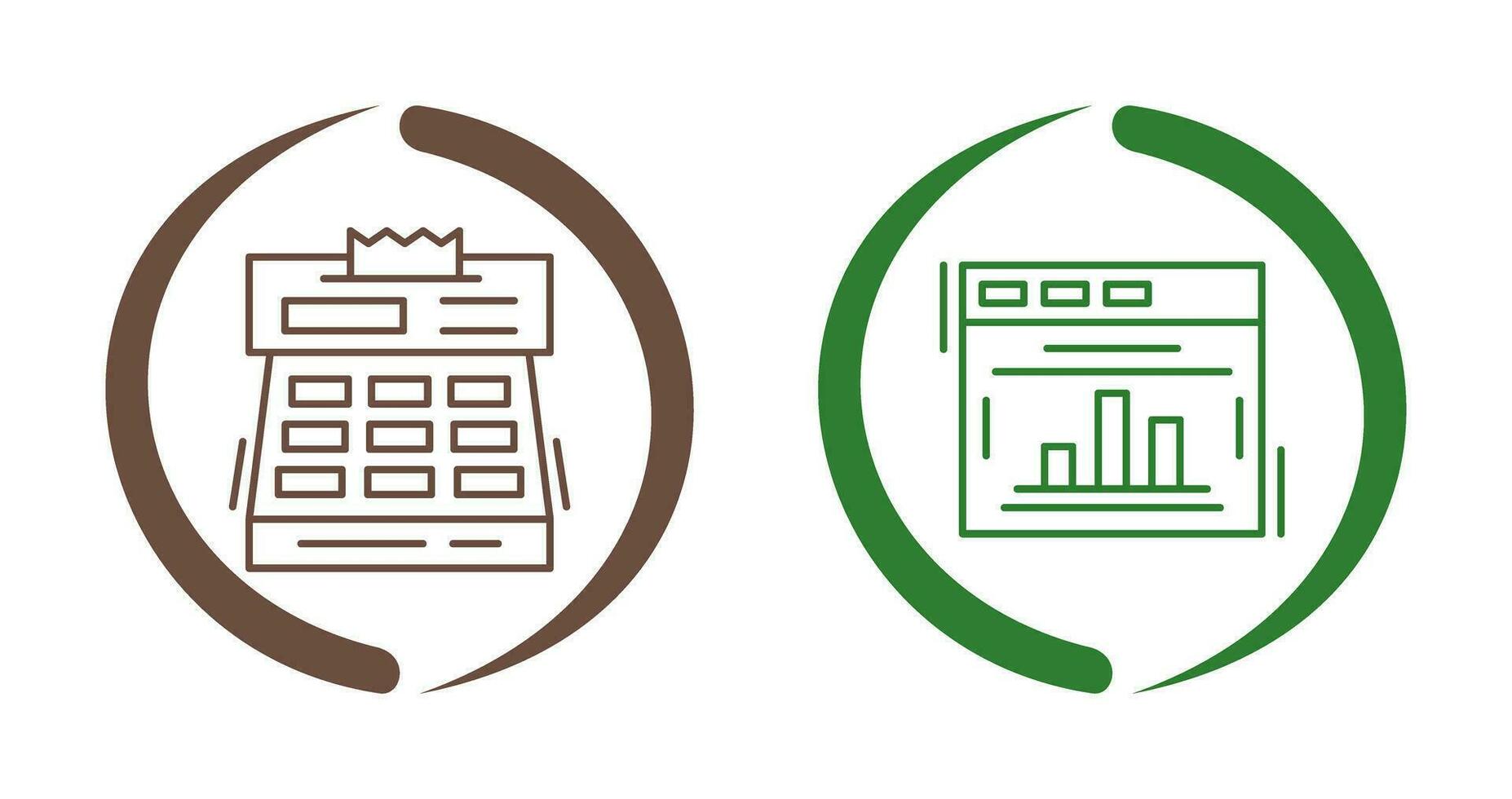 Statistics and Checkout Icon vector