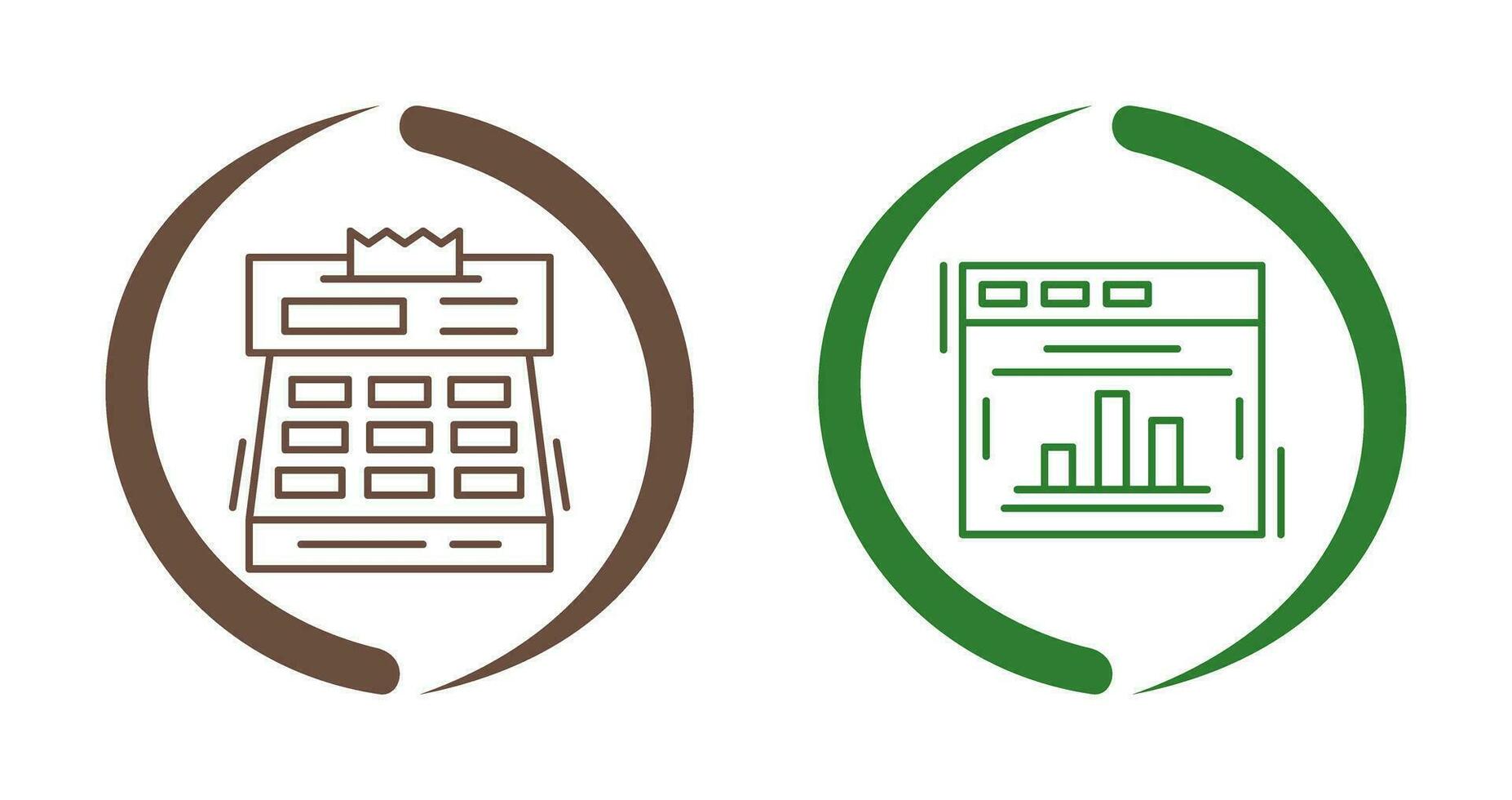 Statistics and Checkout Icon vector