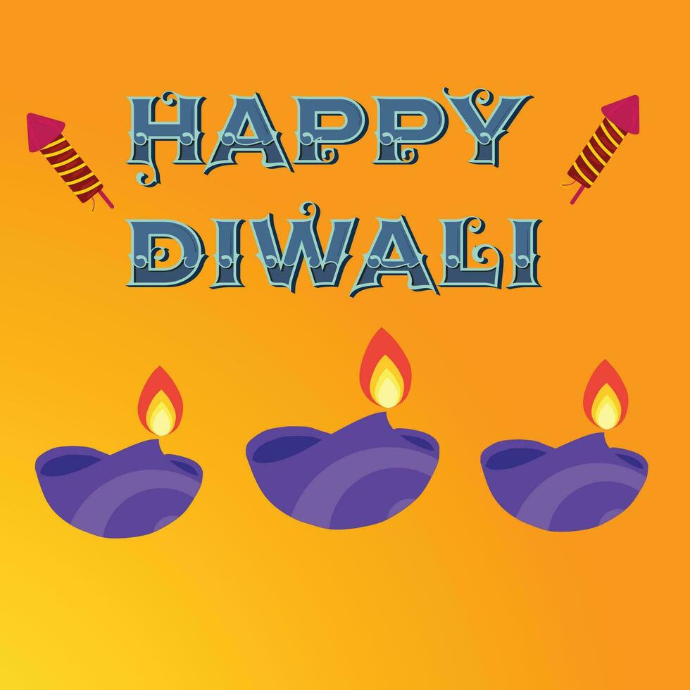 contento diwali póster gratis modelo vector