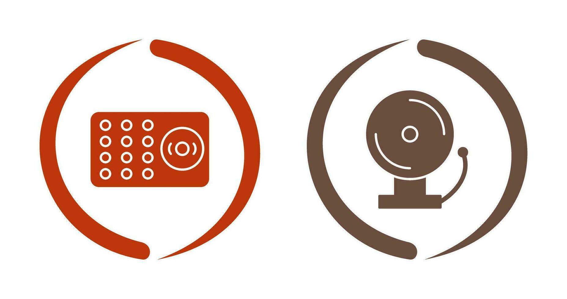 ring alarm and fire alarm  Icon vector