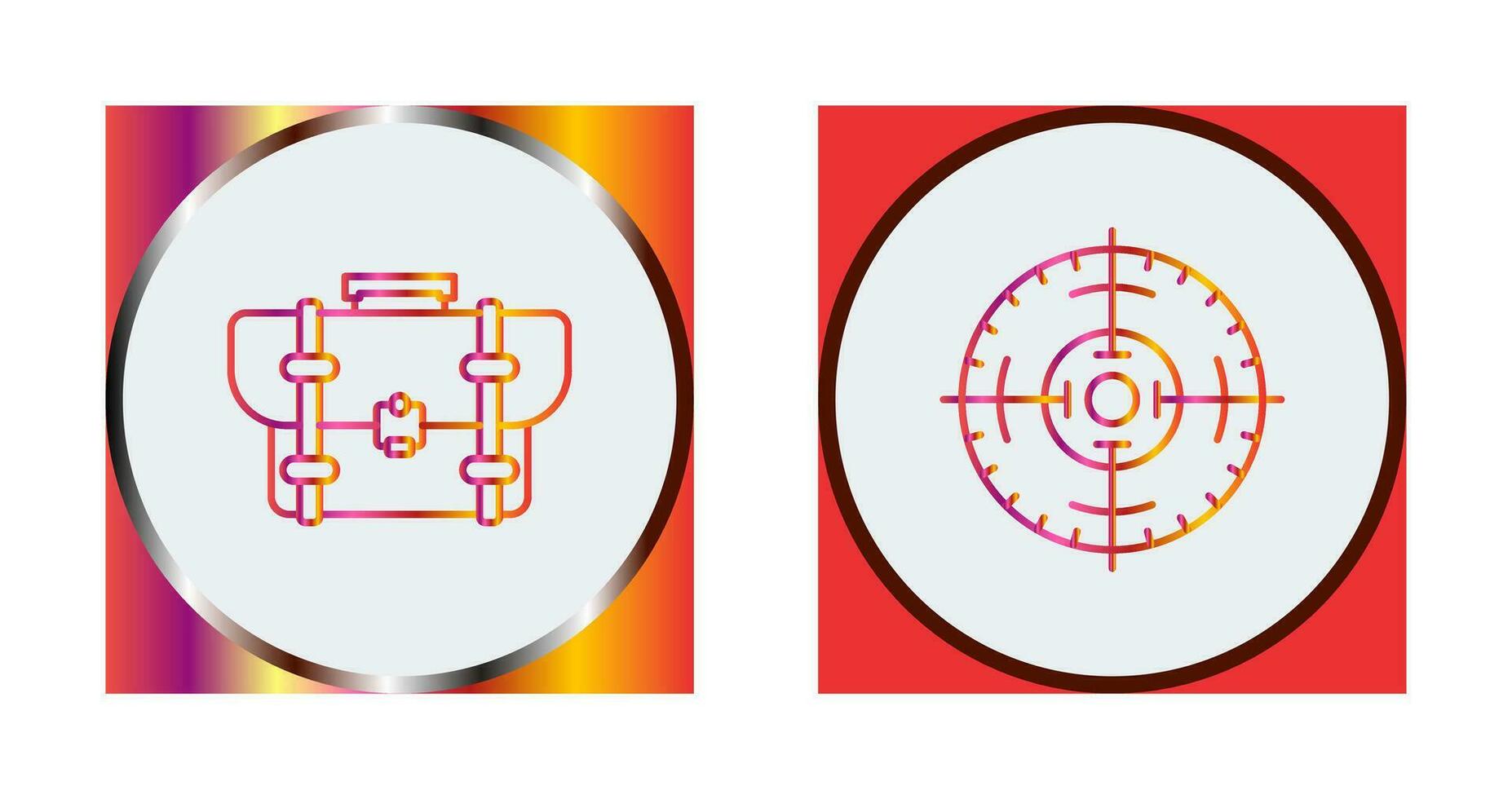 Briefcase and Target Icon vector