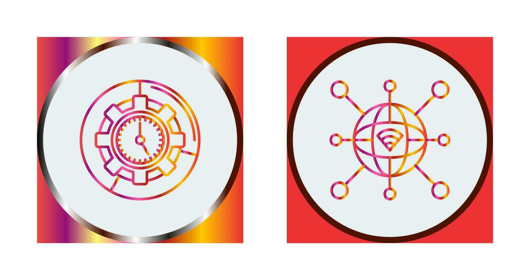 Time Management and Internet Icon vector