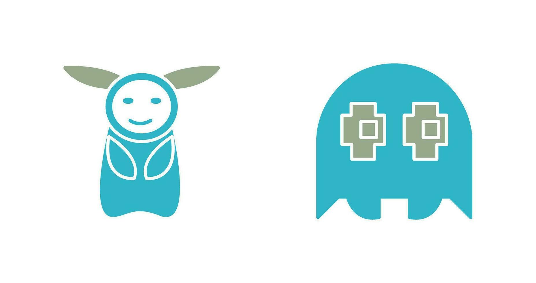 Game Character and Game Character Icon vector