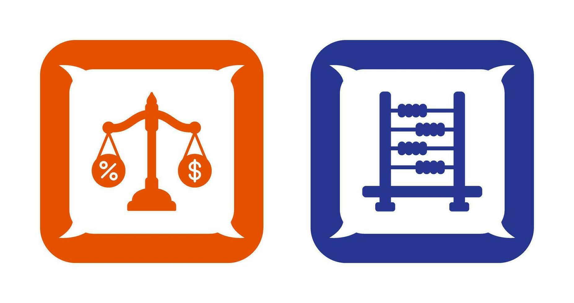 Scale and Abacus Icon vector